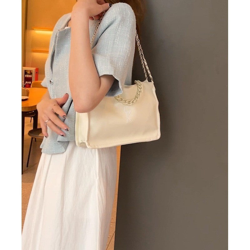 Ielgy Ladies High-End Underarm Pleated Bag Chain Fashion All-Match One-Shoulder Messenger