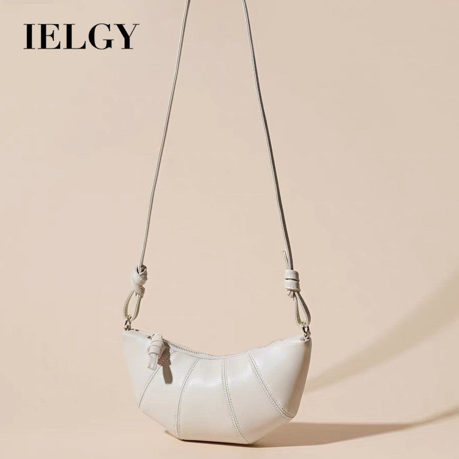 Ielgy Retro Niche Croissant All-Match Dumpling Bag Fashion One-Shoulder Messenger Baguette Female Bag