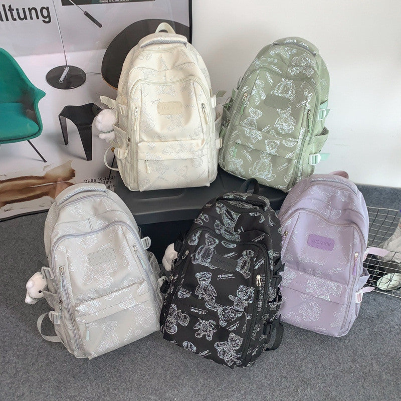 Ielgy High-Value School Bag High Junior High School College Students Large-Capacity Simple