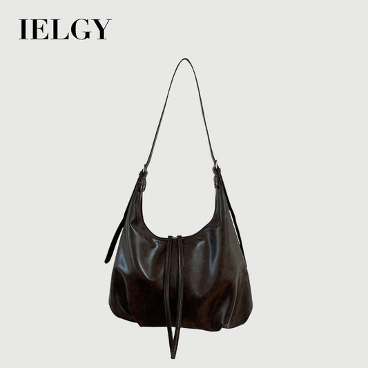 Ielgy Retro Underarm Bag Ladies Autumn Winter Lazy Fashion Korean Version Tote Bag Large Capacity Crossbody