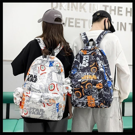 Ielgy Korean Version Large Capacity Unique Graffiti Casual Backpack Casual Backpack