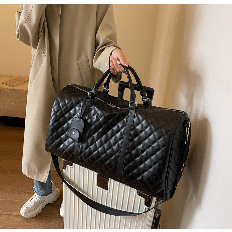 Ielgy Travel Commuter Storage Bag Large Capacity Short-distance Business Trip Luggage Bag Diamond Large Capacity Portable Travel Bag