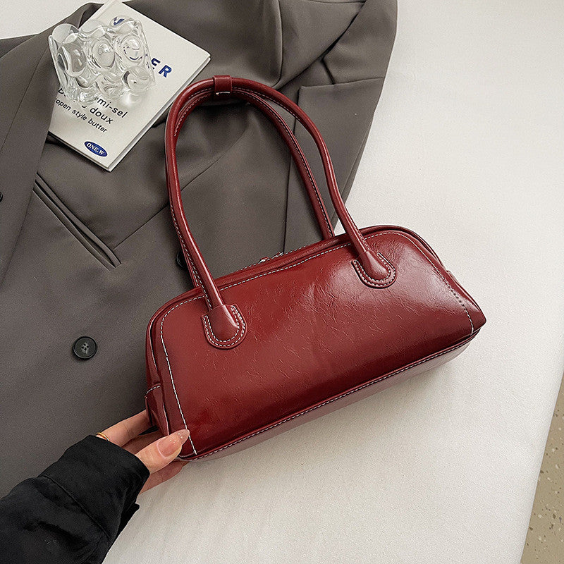Ielgy Fashion Autumn Winter One-Shoulder Underarm Boston Bag All-Match