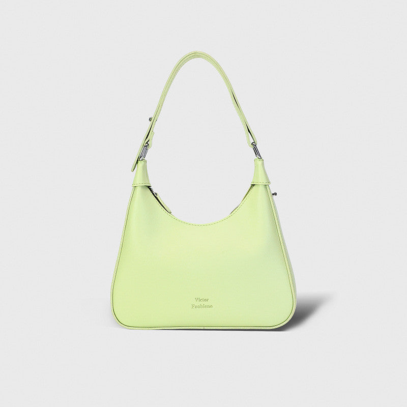 Ielgy Texture Underarm Female Bag Portable Retro One-Shoulder Niche Design Crescent Bag