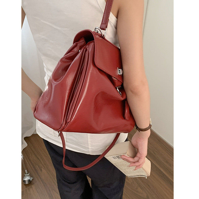 Ielgy Red Bag High-End Feeling Portable Large-Capacity Bridal Wedding Bag Cross-Body Bag