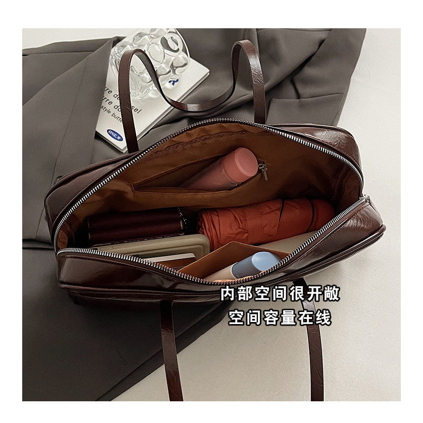 Ielgy Boston Bag All-Match Casual Shoulder Work Commuter Pillow Bag
