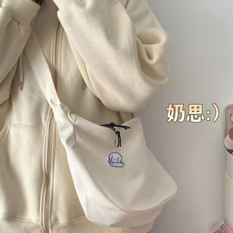 Ielgy Ladies Fashion Simple Japanese All-Match Daily Trendy Candy Color One-Shoulder Messenger Bag