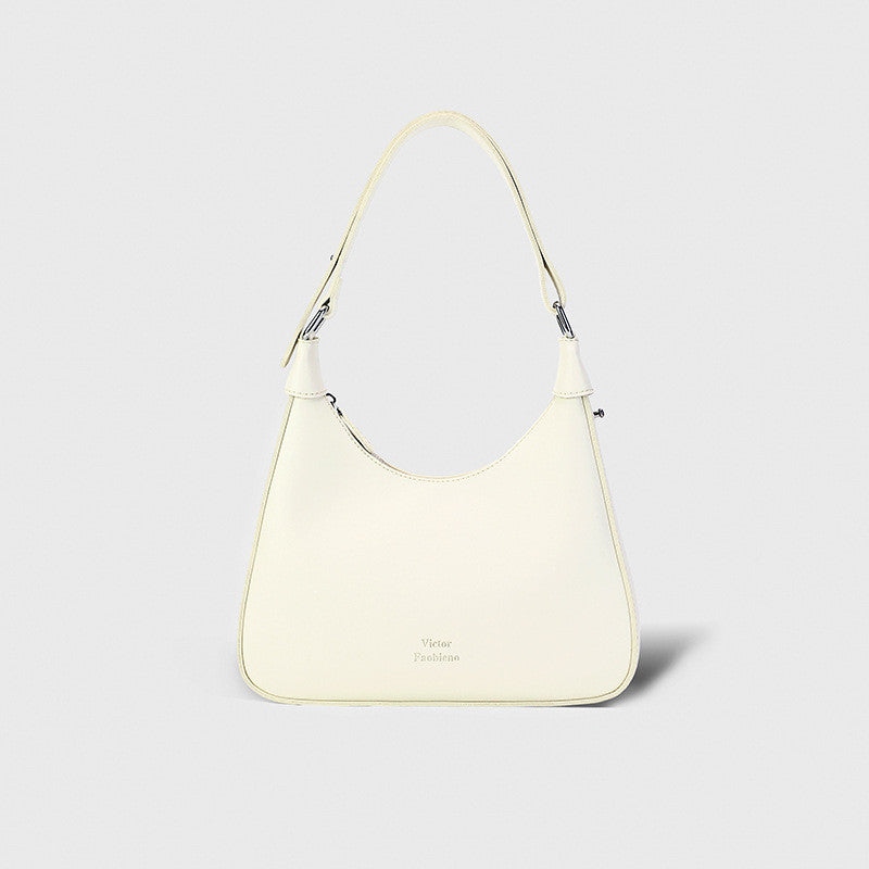 Ielgy Texture Underarm Female Bag Portable Retro One-Shoulder Niche Design Crescent Bag