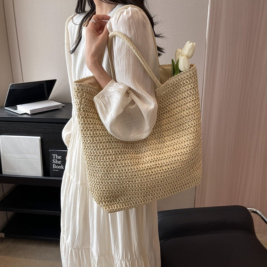 Ielgy Women's Large Scarecrow Crochet Handbag Knitting Bag Shoulder Handbag Bohemian Style