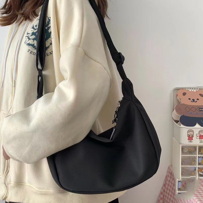 Ielgy Ladies Fashion Simple Japanese All-Match Daily Trendy Candy Color One-Shoulder Messenger Bag