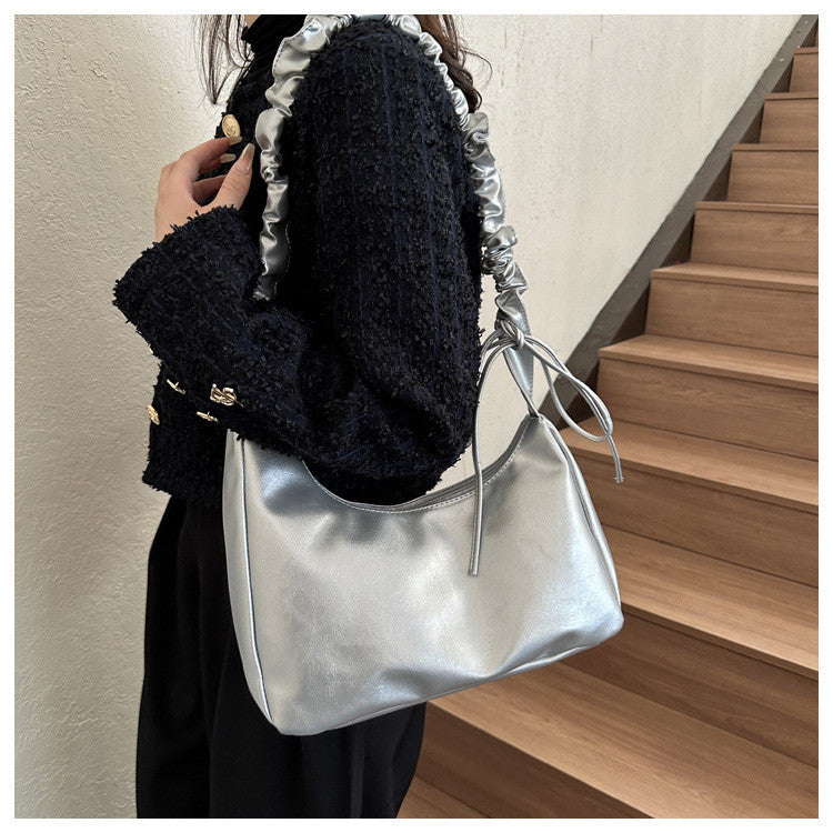 Ielgy Large Capacity Bag Ladies Black Shoulder Portable Small Square Bag