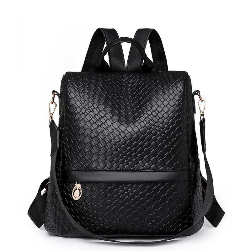 Ielgy Black Backpack Large Capacity Fashion Casual Commuter