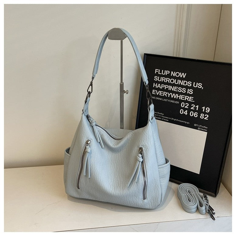 Ielgy High-End All-Match Messenger Bag Trendy Fashion Tote Bag Large-Capacity Portable Commuter Bag