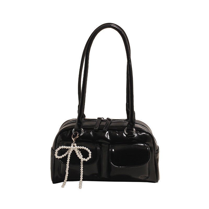 Ielgy Korean Version Trendy Underarm Bow Bag Fashionable All-Match One-Shoulder Casual Messen