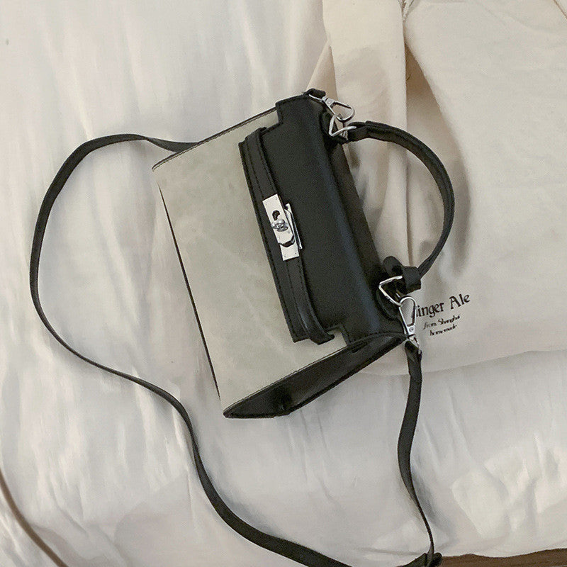 Ielgy Retro High-End Handbag Fashionable All-Match One-Shoulder Messenger Small Square Bag