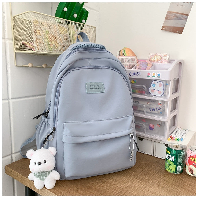 Ielgy All-Match School Bag Large Capacity Student Backpack