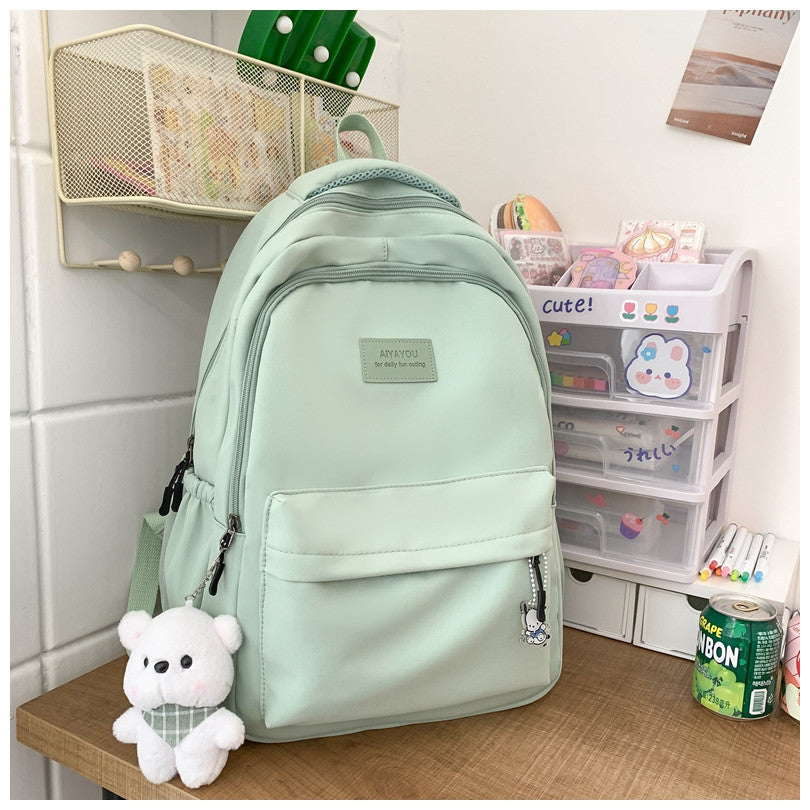 Ielgy All-Match School Bag Large Capacity Student Backpack