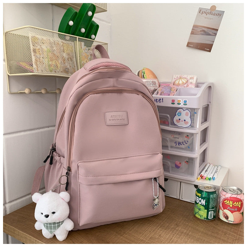 Ielgy All-Match School Bag Large Capacity Student Backpack