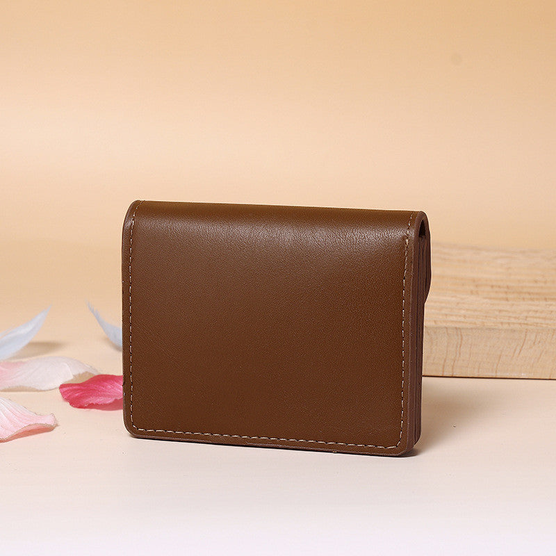 Ielgy Dopamine Color Matching Korean Card Holder Solid Color Simple Bag Multifunctional Large Capacity Wallet