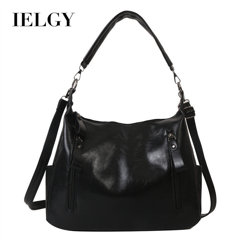 Ielgy Class College Students Fashion One-Shoulder Large-Capacity Cross-Body Bag Commuter Tote