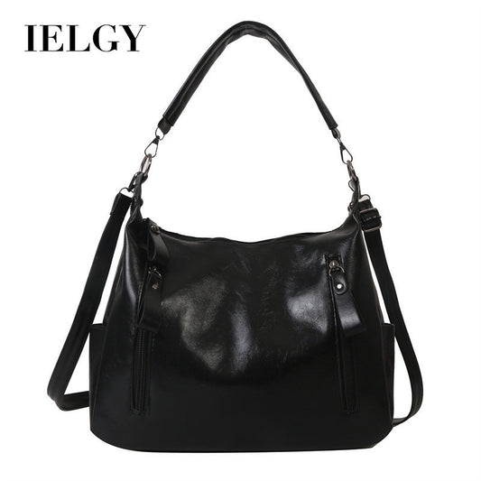 Ielgy Class College Students Fashion One-Shoulder Large-Capacity Cross-Body Bag Commuter Tote