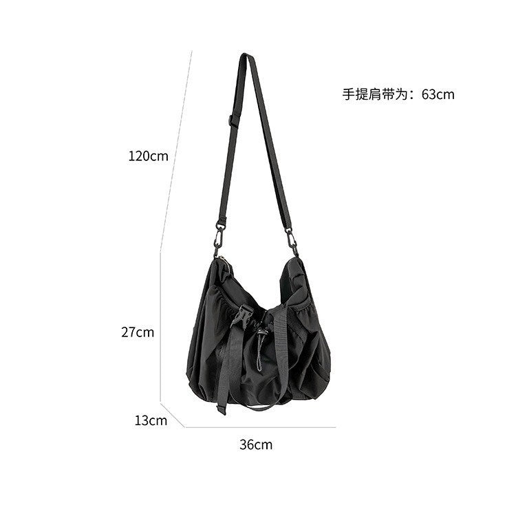 Ielgy Korean Version Simple All-Match Lightweight Nylon Travel Messenger Shoulder Bag