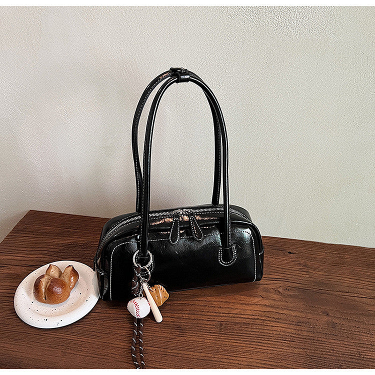Ielgy Fashion Autumn Winter One-Shoulder Underarm Boston Bag All-Match