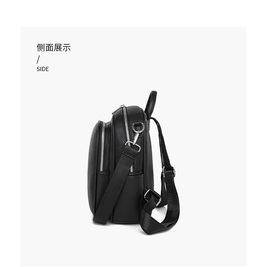 Ielgy Ladies Backpack Korean Version Soft Leather All-Match Simple Backpack Candy Color Cute Small Bag Travel Backpack