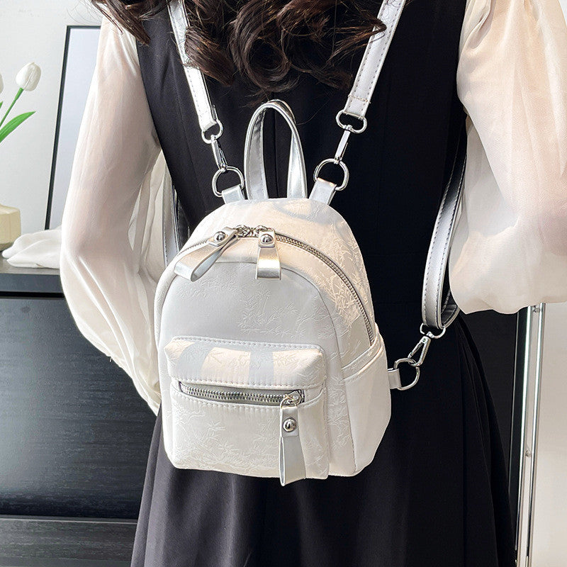 Ielgy Korean Style Mini Backpack Fashion Simple Backpack Casual Western Style Travel Small Backpack