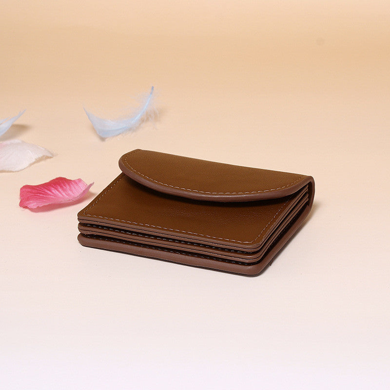 Ielgy Dopamine Color Matching Korean Card Holder Solid Color Simple Bag Multifunctional Large Capacity Wallet
