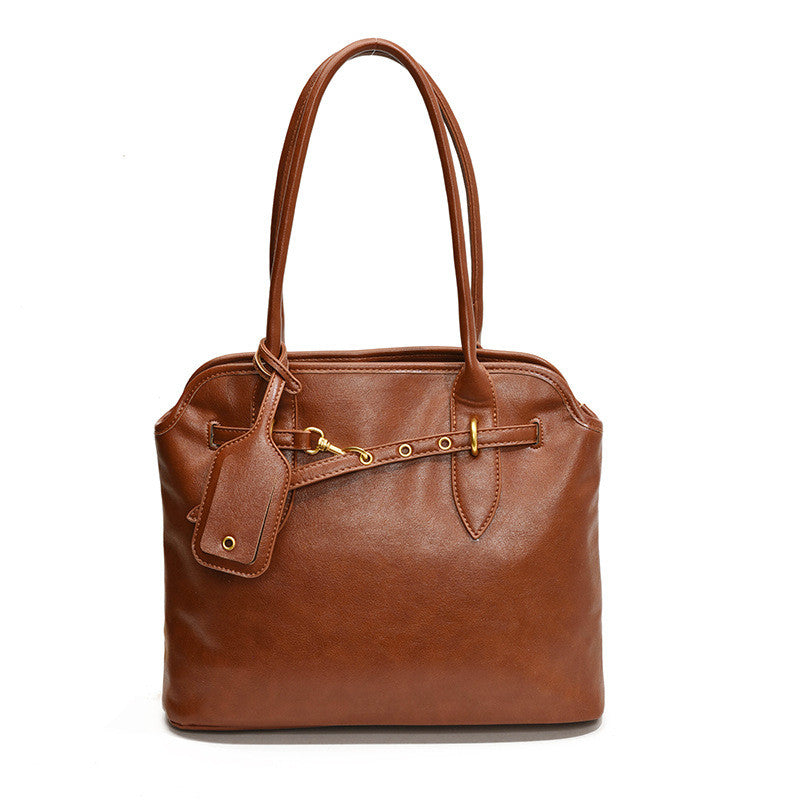 Ielgy High-End Feeling Large-Capacity Underarm Tote Bag Fashion Retro Lock Simple One-Shoulder Large Bag T