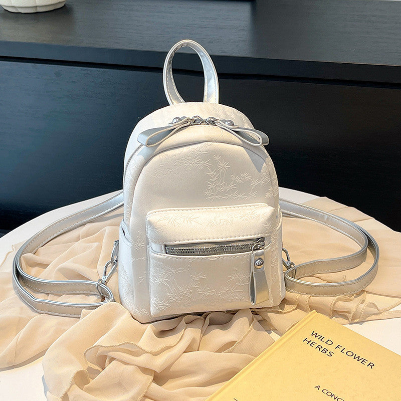 Ielgy Korean Style Mini Backpack Fashion Simple Backpack Casual Western Style Travel Small Backpack