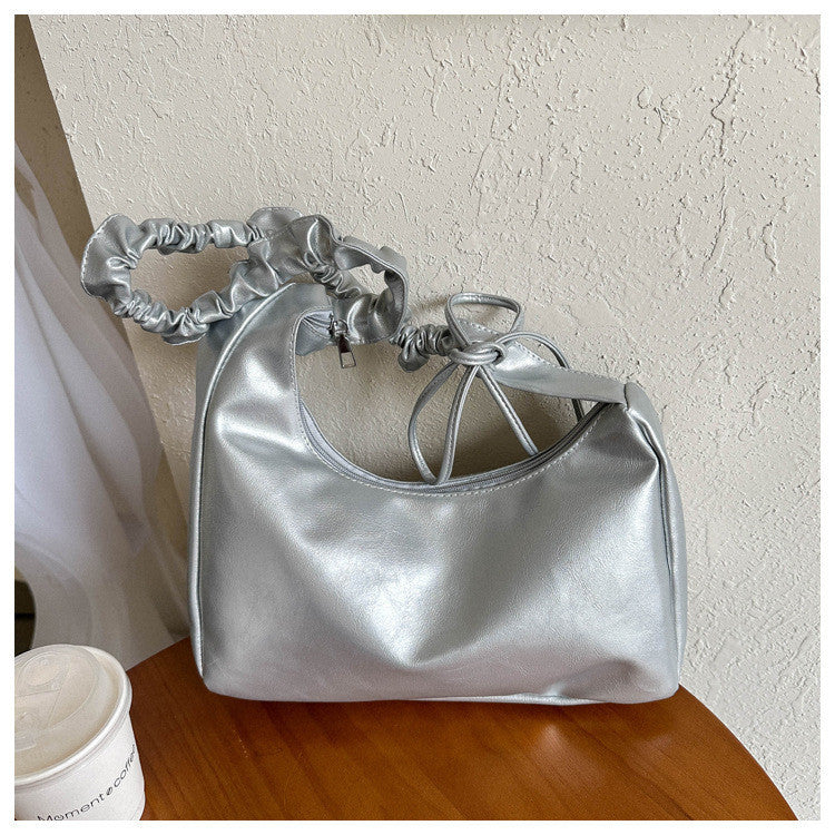 Ielgy Large Capacity Bag Ladies Black Shoulder Portable Small Square Bag