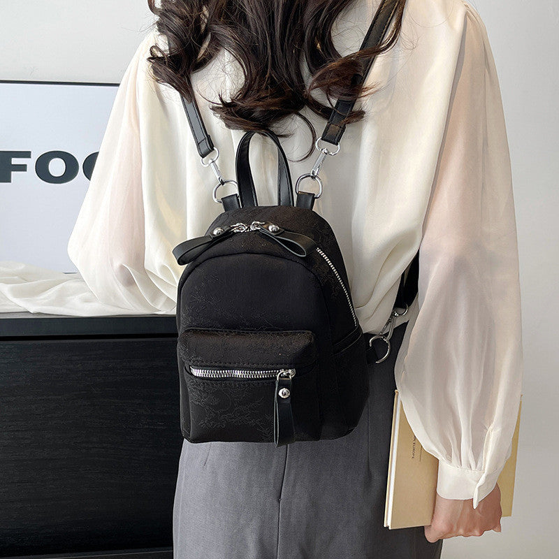 Ielgy Korean Style Mini Backpack Fashion Simple Backpack Casual Western Style Travel Small Backpack