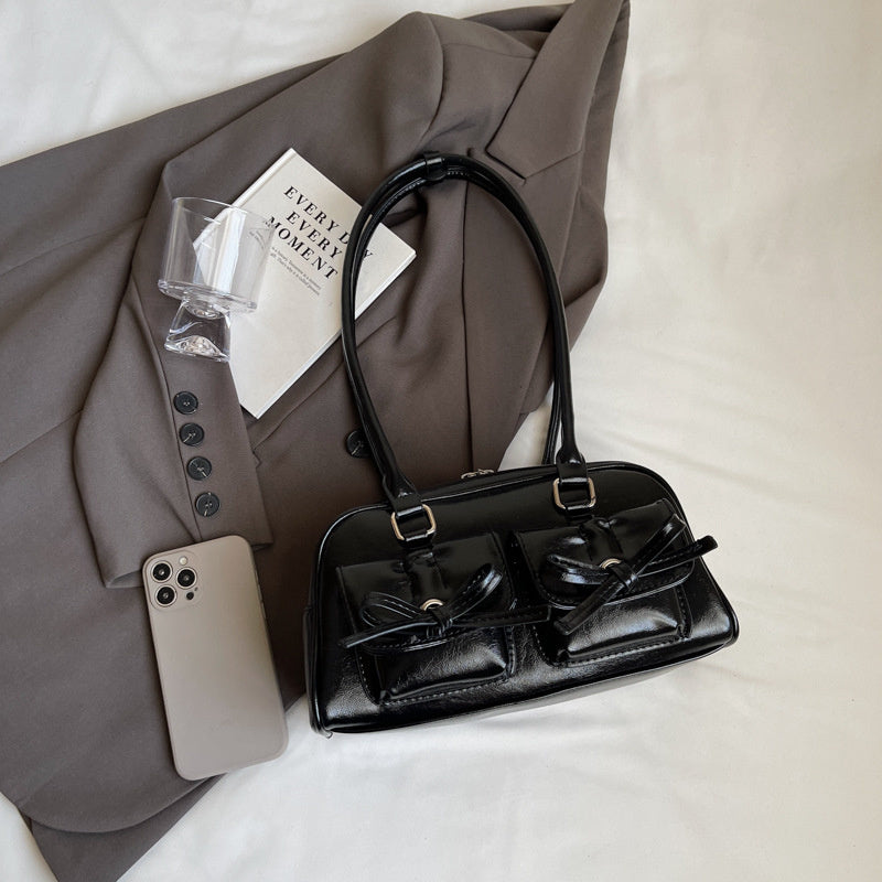 Ielgy One-Shoulder Bow Autumn Female Bag Portable Underarm Bag