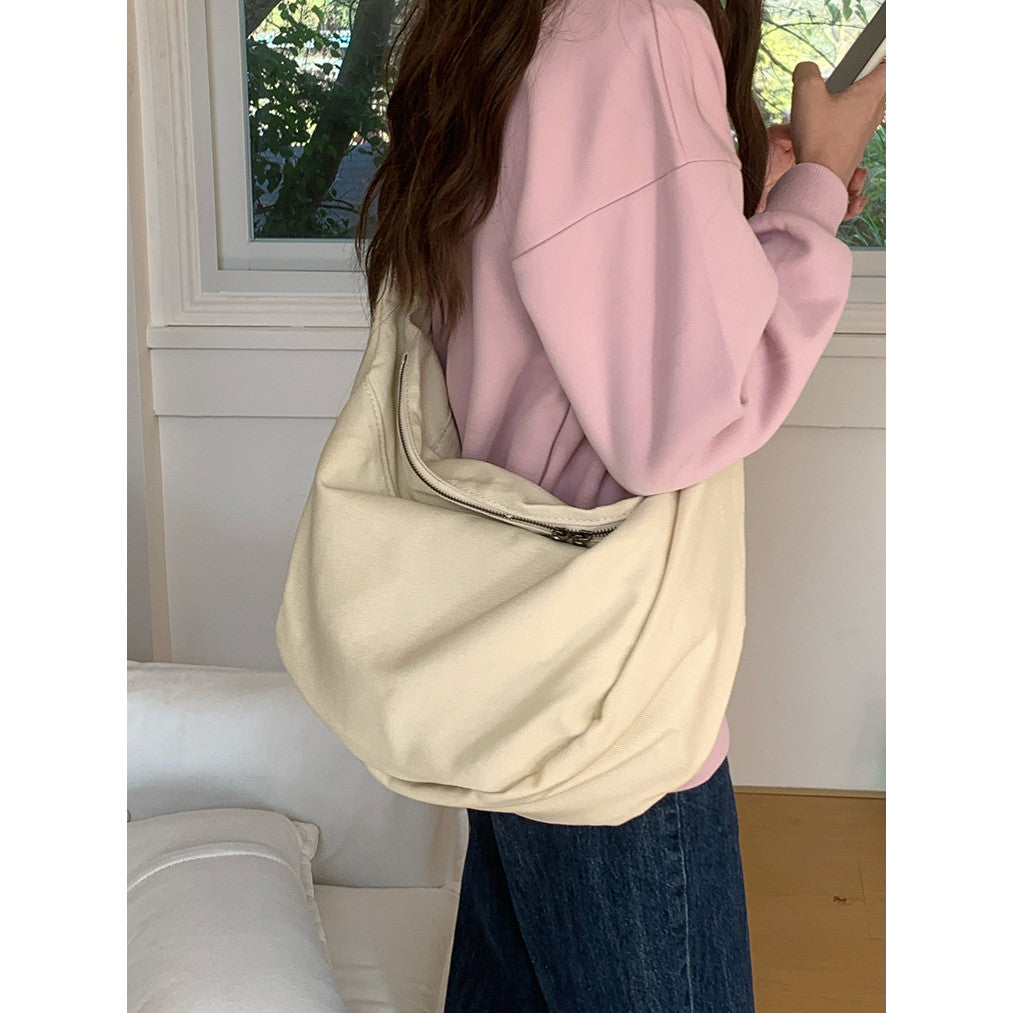 IELGY Commuter Large Capacity Lazy Style All-Match Canvas Diagonal Bag