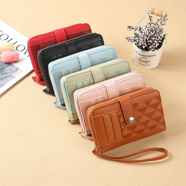 Ielgy Korean Ladies Wallet Short Wallet Wallet Large Capacity Change Clutch
