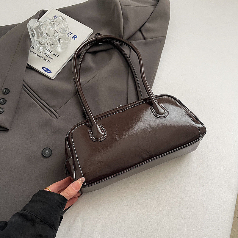 Ielgy Fashion Autumn Winter One-Shoulder Underarm Boston Bag All-Match