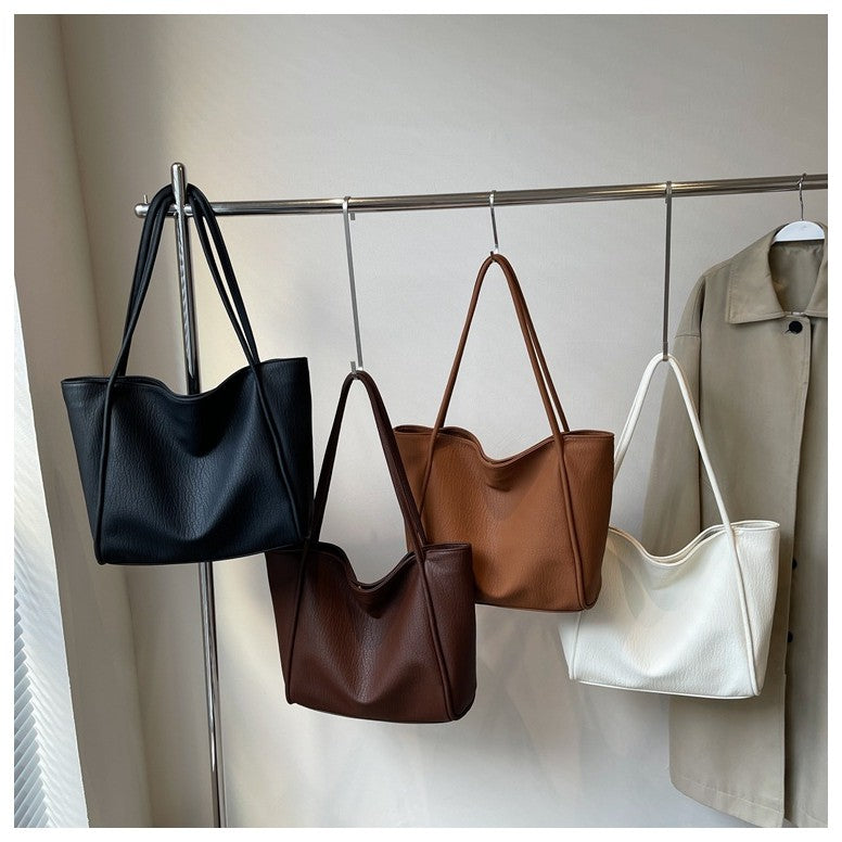 Ielgy Retro All-Match High-End Sense Shoulder Bag Large Capacity Fashion Class Commuter Tote Bag