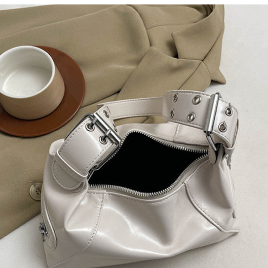 Ielgy Ladies Red High-End Feeling One-Shoulder Underarm Bag Cross-Body Commuter