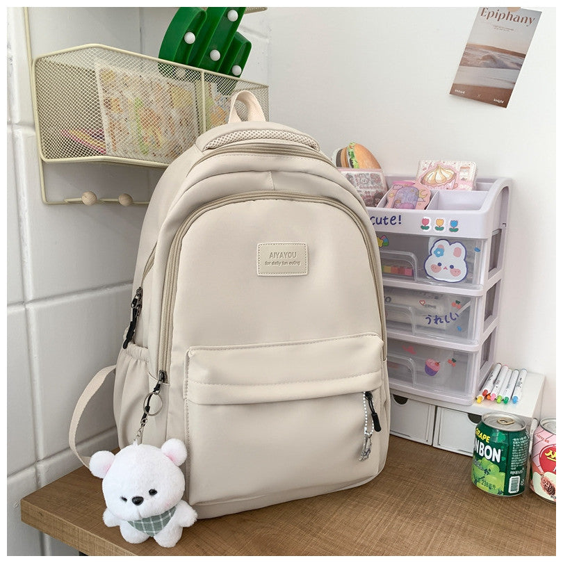 Ielgy All-Match School Bag Large Capacity Student Backpack