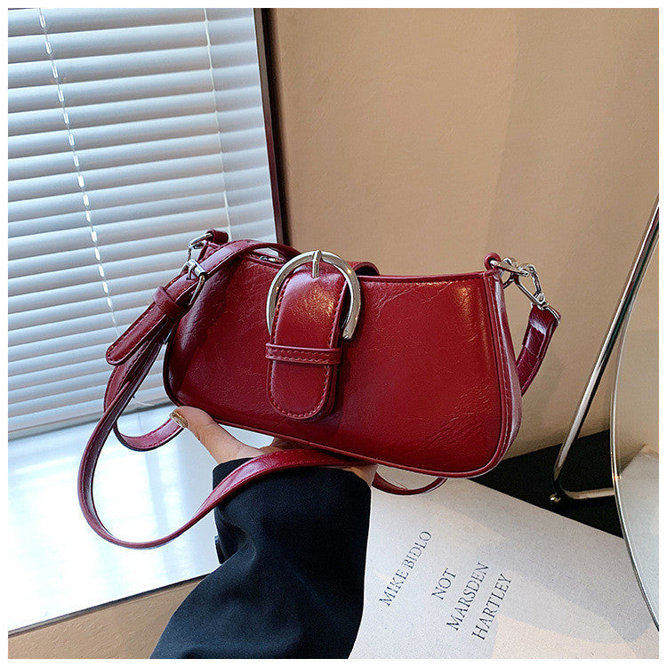 Ielgy Red Underarm Bag Female Large-Capacity Fashion One-Shoulder Cross-Body Small Square Bag