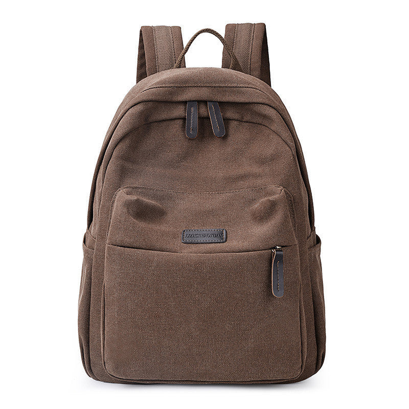 Ielgy Fashion Anti-theft Backpack Ladies Casual Canvas Backpack Large Capacity Travel Computer Bag Student School Bag
