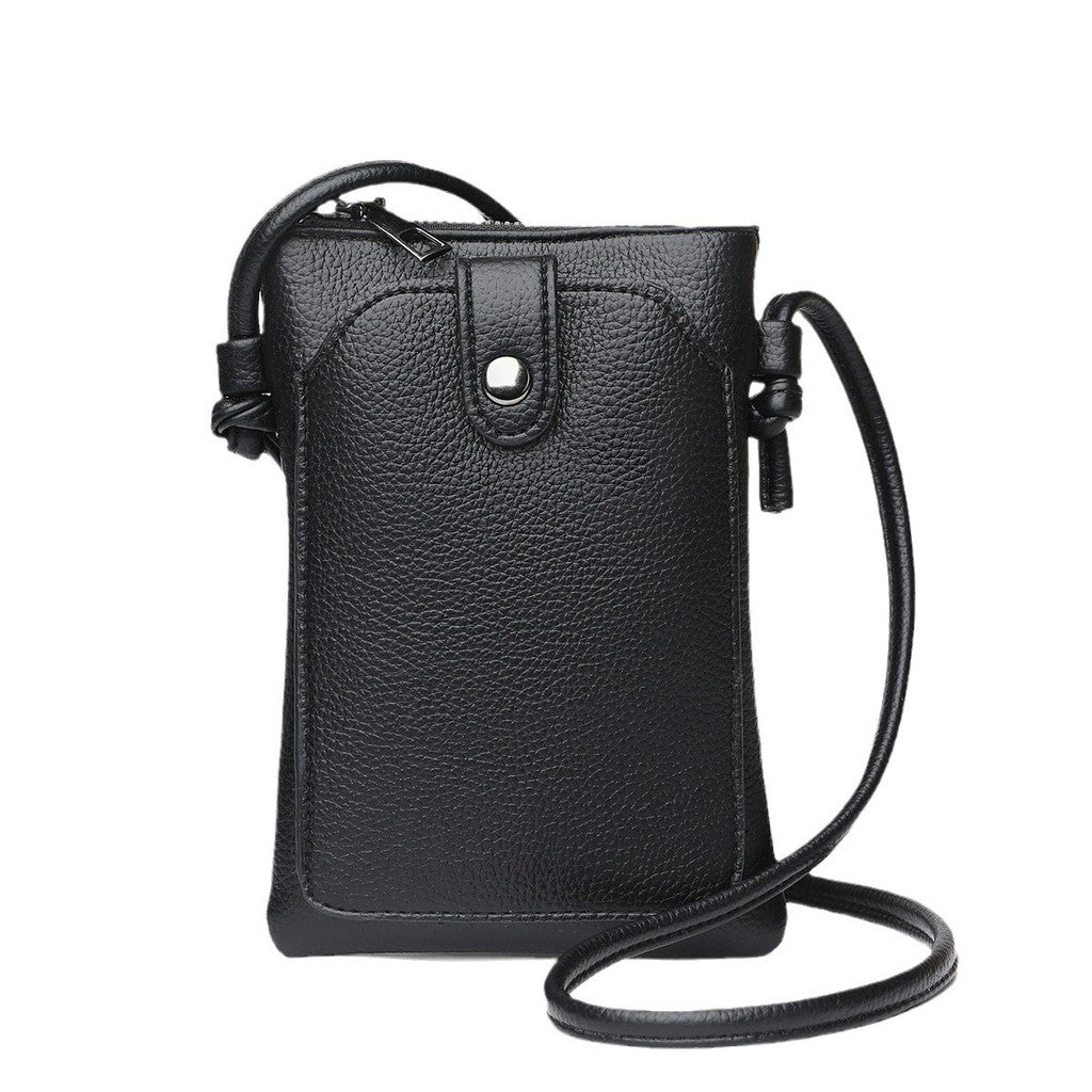 Ielgy Solid Color Simple Style Portable Mobile Phone Bag Fashion Trend Mini Small All-Match Diagonal Bag