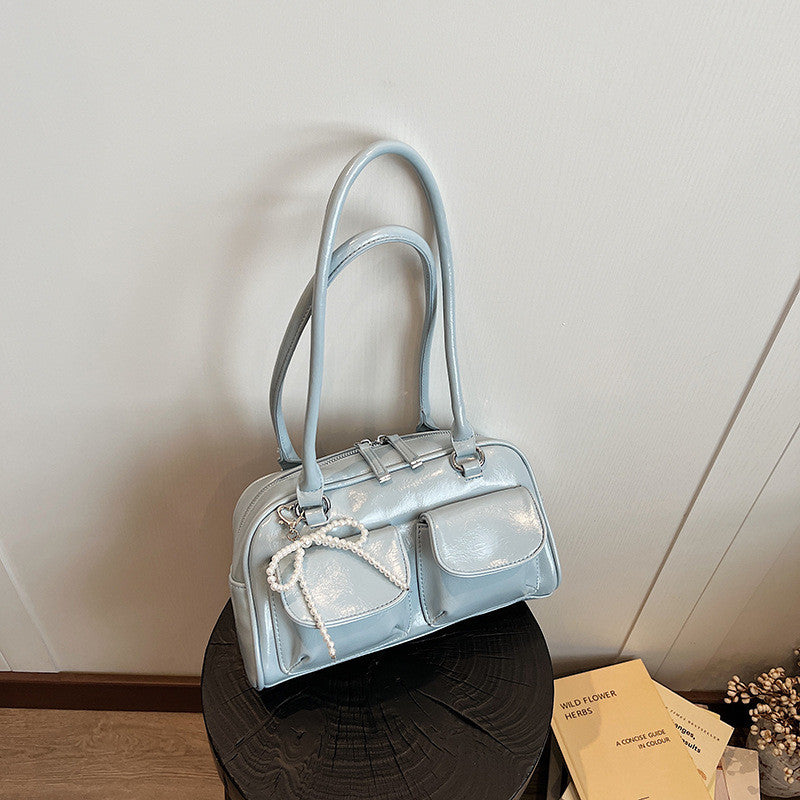 Ielgy Korean Version Trendy Underarm Bow Bag Fashionable All-Match One-Shoulder Casual Messen