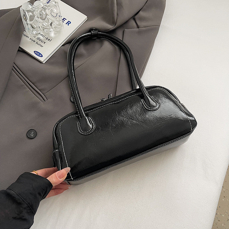 Ielgy Fashion Autumn Winter One-Shoulder Underarm Boston Bag All-Match