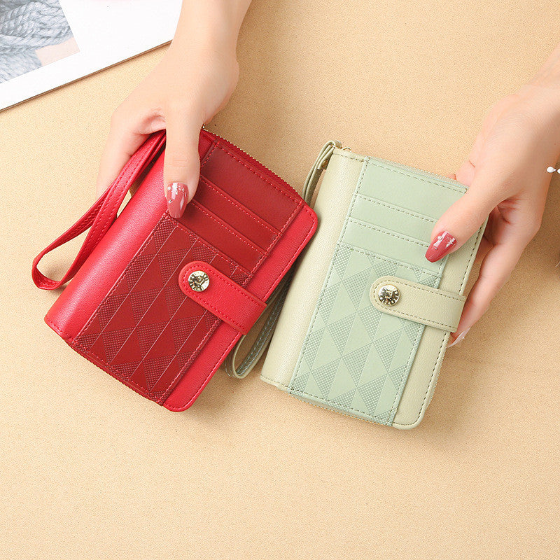 Ielgy Korean Ladies Wallet Short Wallet Wallet Large Capacity Change Clutch
