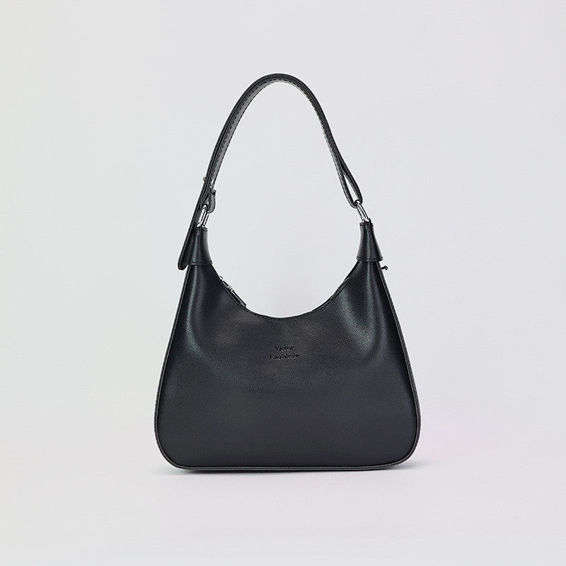 Ielgy Texture Underarm Female Bag Portable Retro One-Shoulder Niche Design Crescent Bag