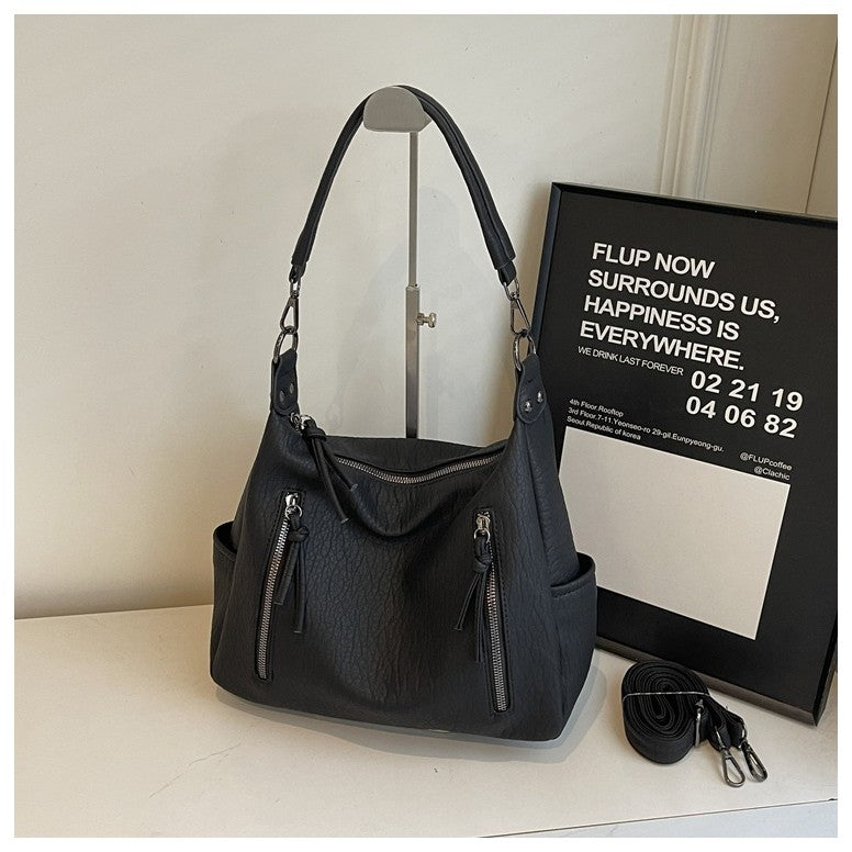 Ielgy High-End All-Match Messenger Bag Trendy Fashion Tote Bag Large-Capacity Portable Commuter Bag