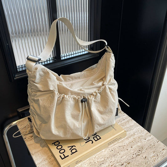 Ielgy Nylon Cloth Tote Bag Large Capacity Can Cross-Body All-Match One-Shoulder Class Com